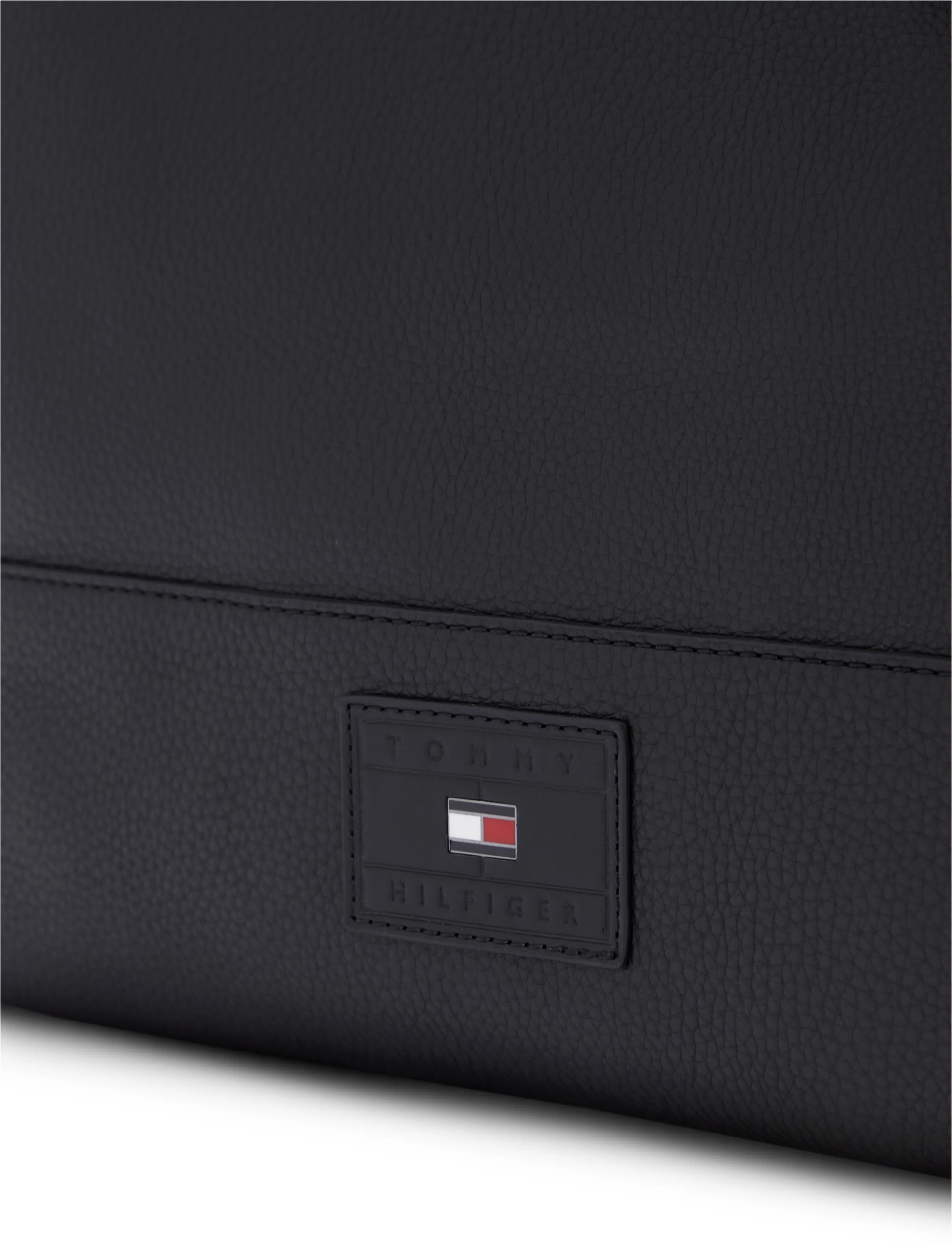 Tommy Hilfiger - RWB STRIPE LEATHER TOTE - black - 4