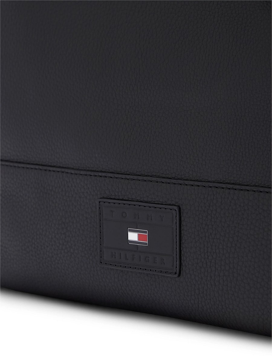 Tommy Hilfiger - RWB STRIPE LEATHER TOTE - black - 4