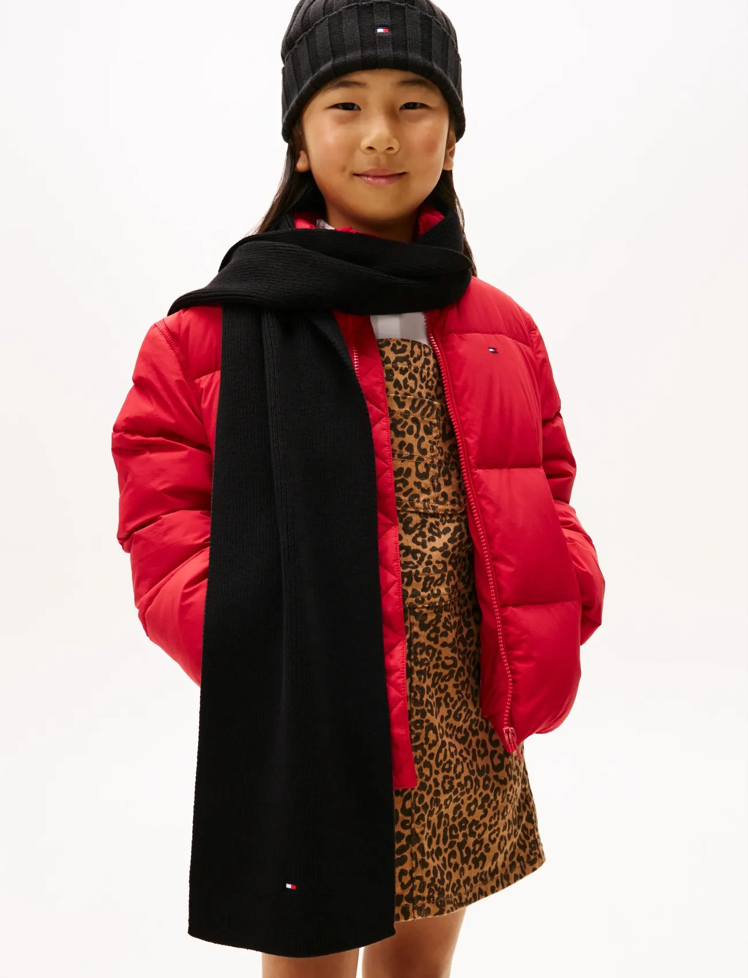 Tommy Hilfiger - SMALL FLAG SCARF - halsdukar - black - 4