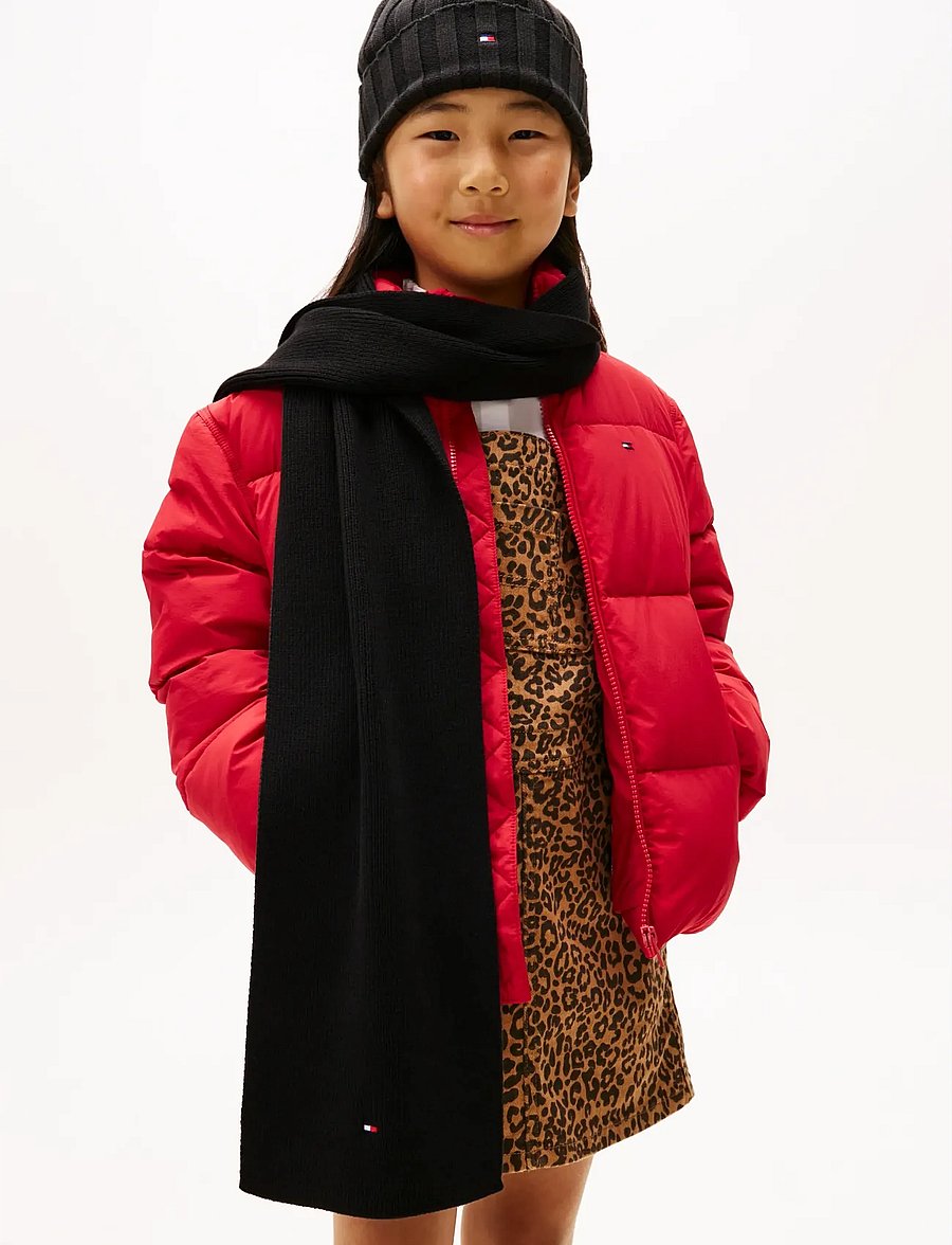 Tommy Hilfiger - SMALL FLAG SCARF - winter accessories - black - 4