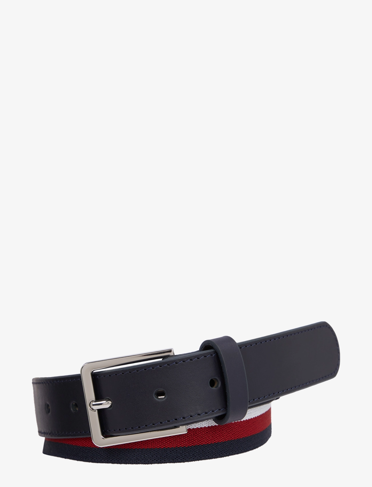 ELASTICATED LEATHER BELT - SPACE BLUE CORPORATE