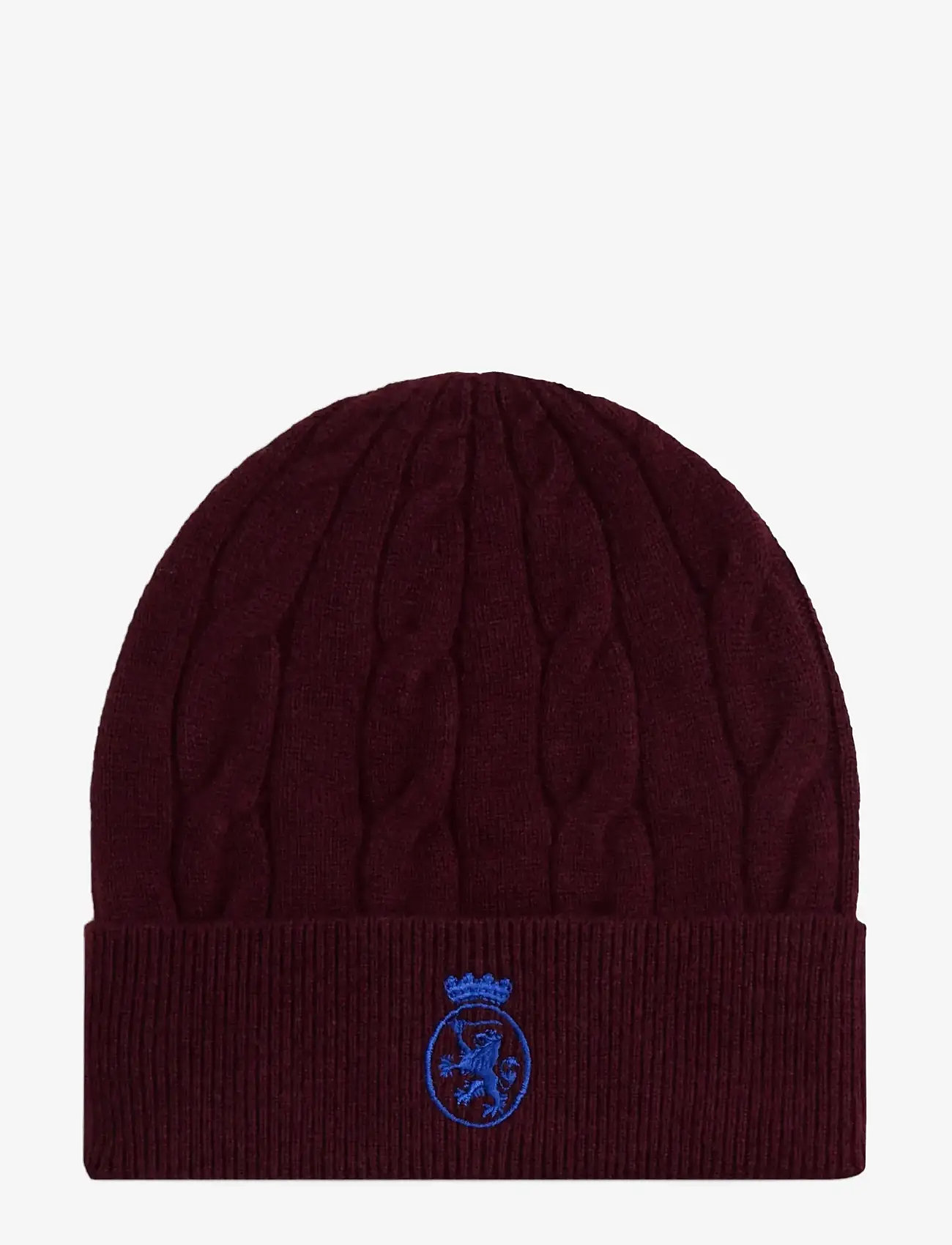 Tommy Hilfiger - TH CREST KNIT BEANIE - beanies - deep burgundy - 0