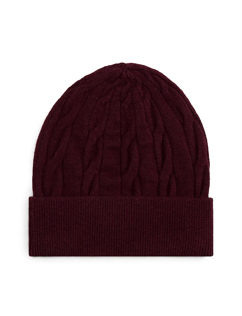Tommy Hilfiger - TH CREST KNIT BEANIE - beanies - deep burgundy - 1