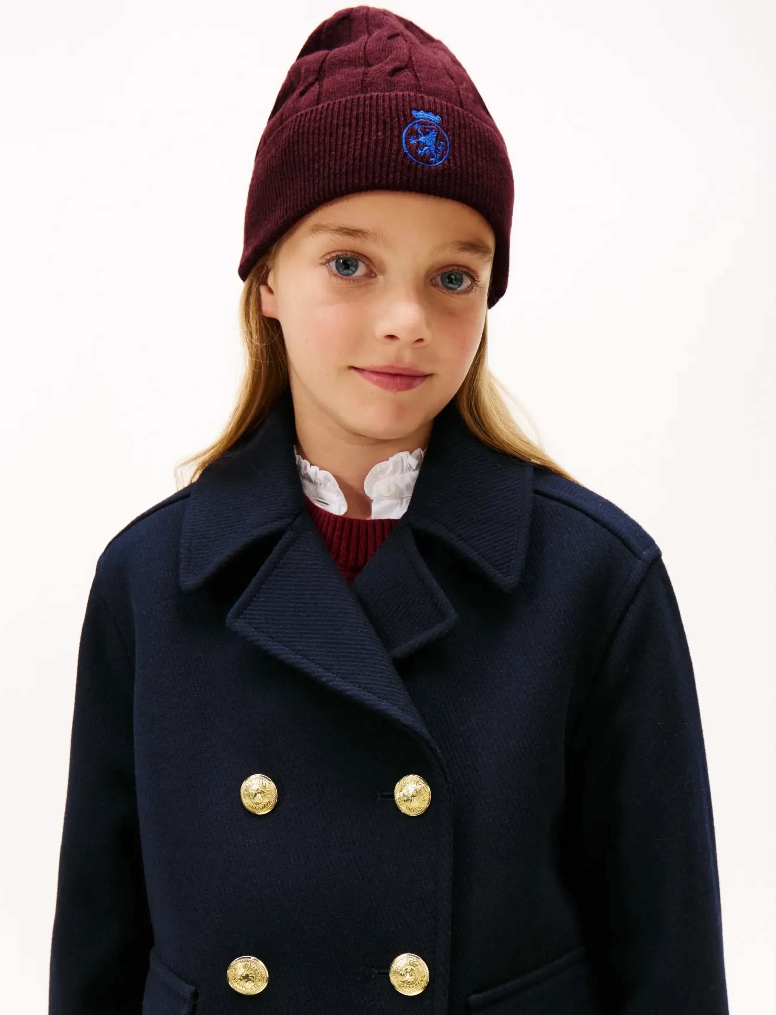 Tommy Hilfiger - TH CREST KNIT BEANIE - aksesuarai - deep burgundy - 3