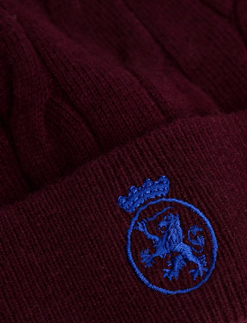 Tommy Hilfiger - TH CREST KNIT BEANIE - beanies - deep burgundy - 4