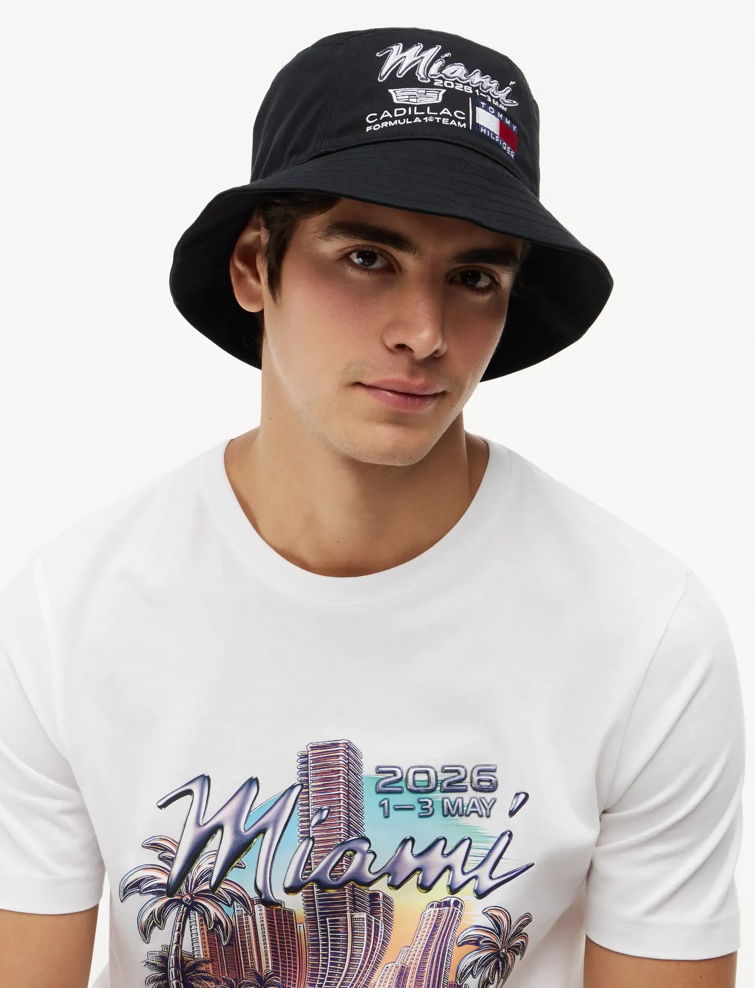 Tommy Hilfiger Th X Cf1 Miami Bucket Hat, One Size, Headwear, Schwarz - Hats, Männerswear