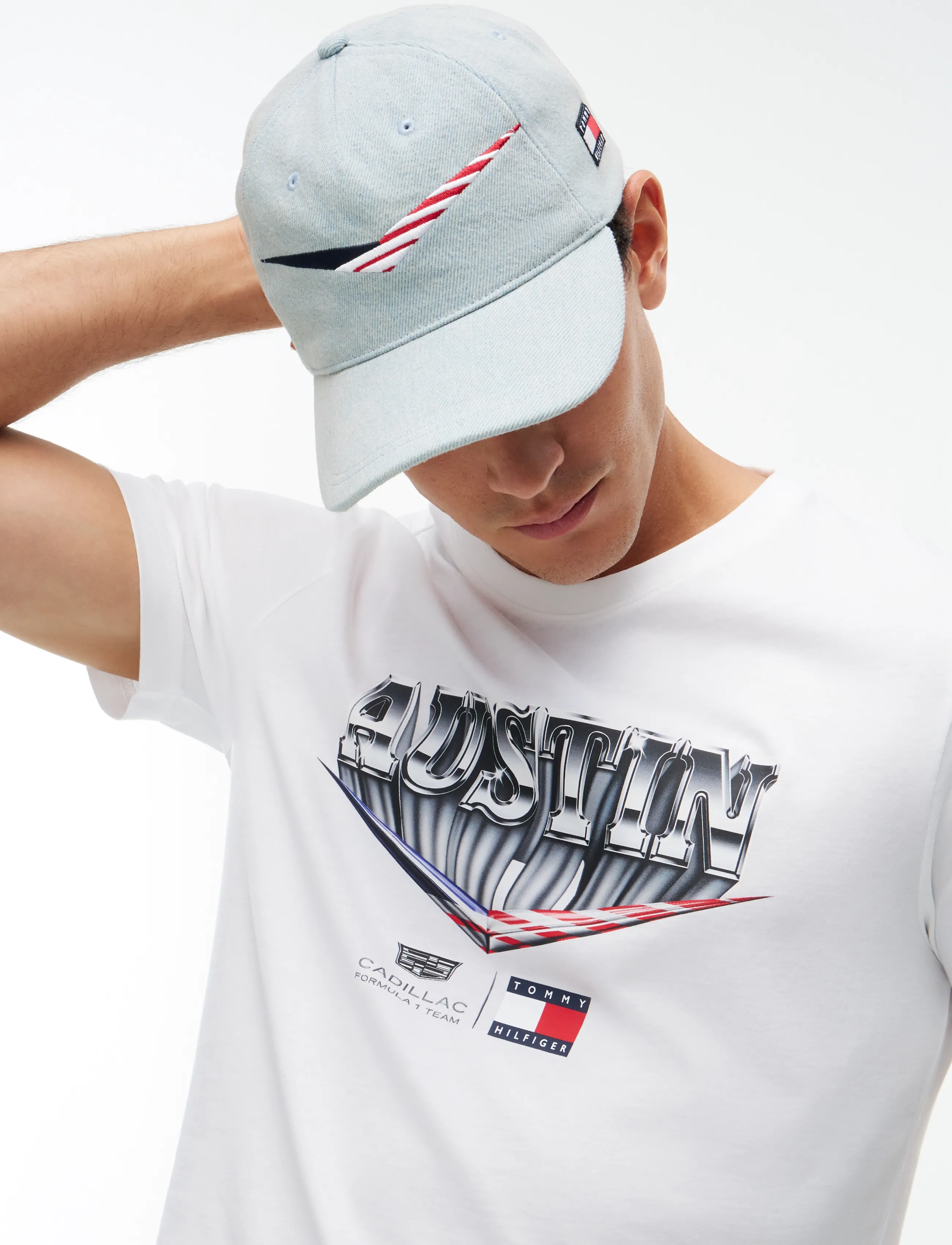 Tommy Hilfiger TH X CF1 AUSTIN SPECIAL CAP - Nach Anlass kaufen - OVERDYED SILVER DENIM / silver