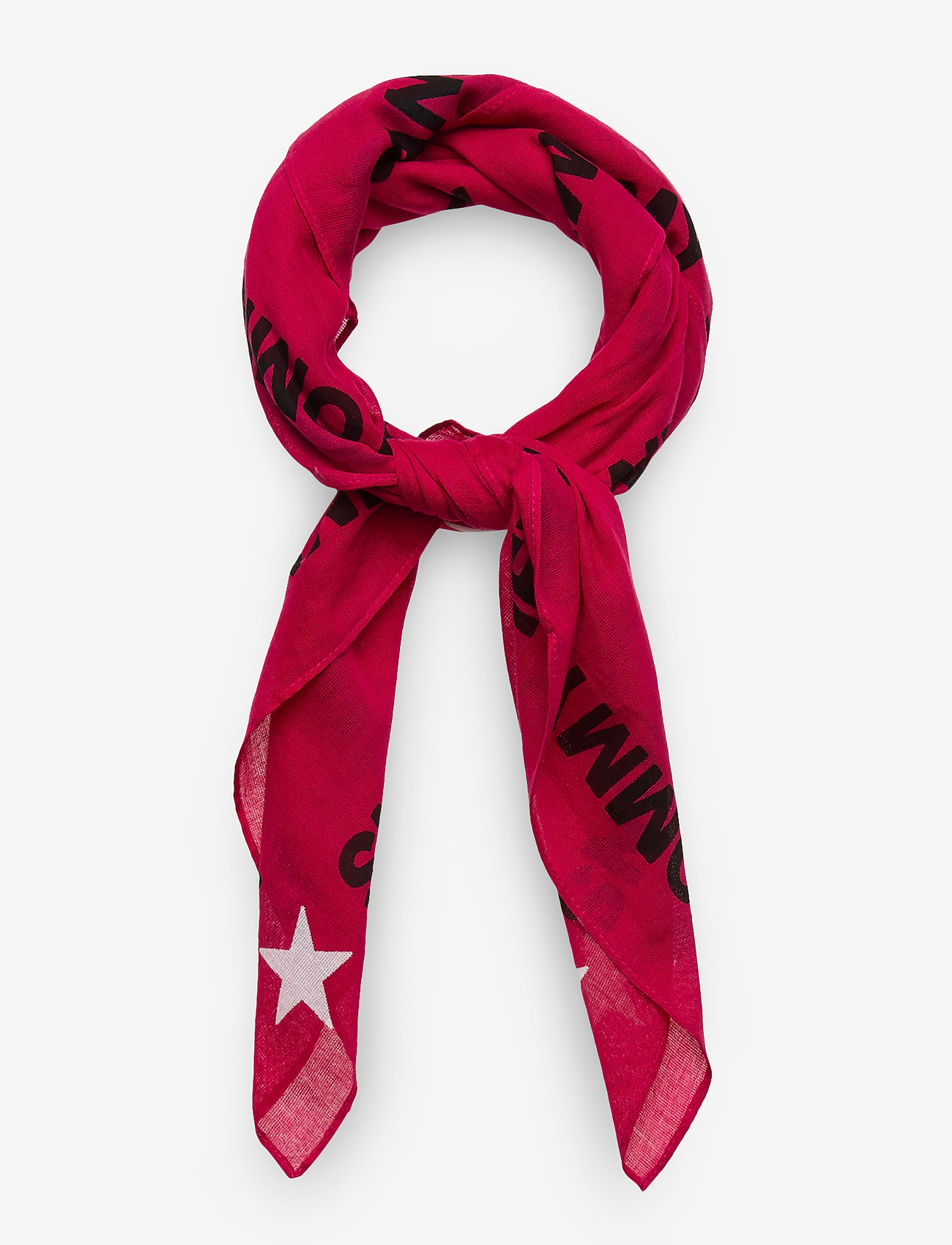 TJW PATCH SCARF - SILVER PINK