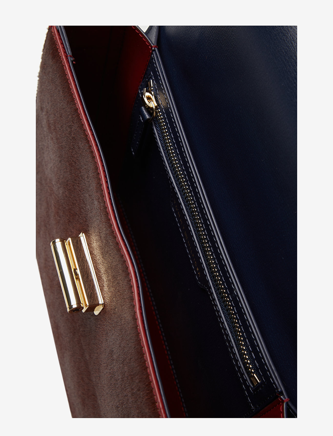Tommy Hilfiger - TURN LOCK SATCHEL PO - burgundy/ tommy navy - 5