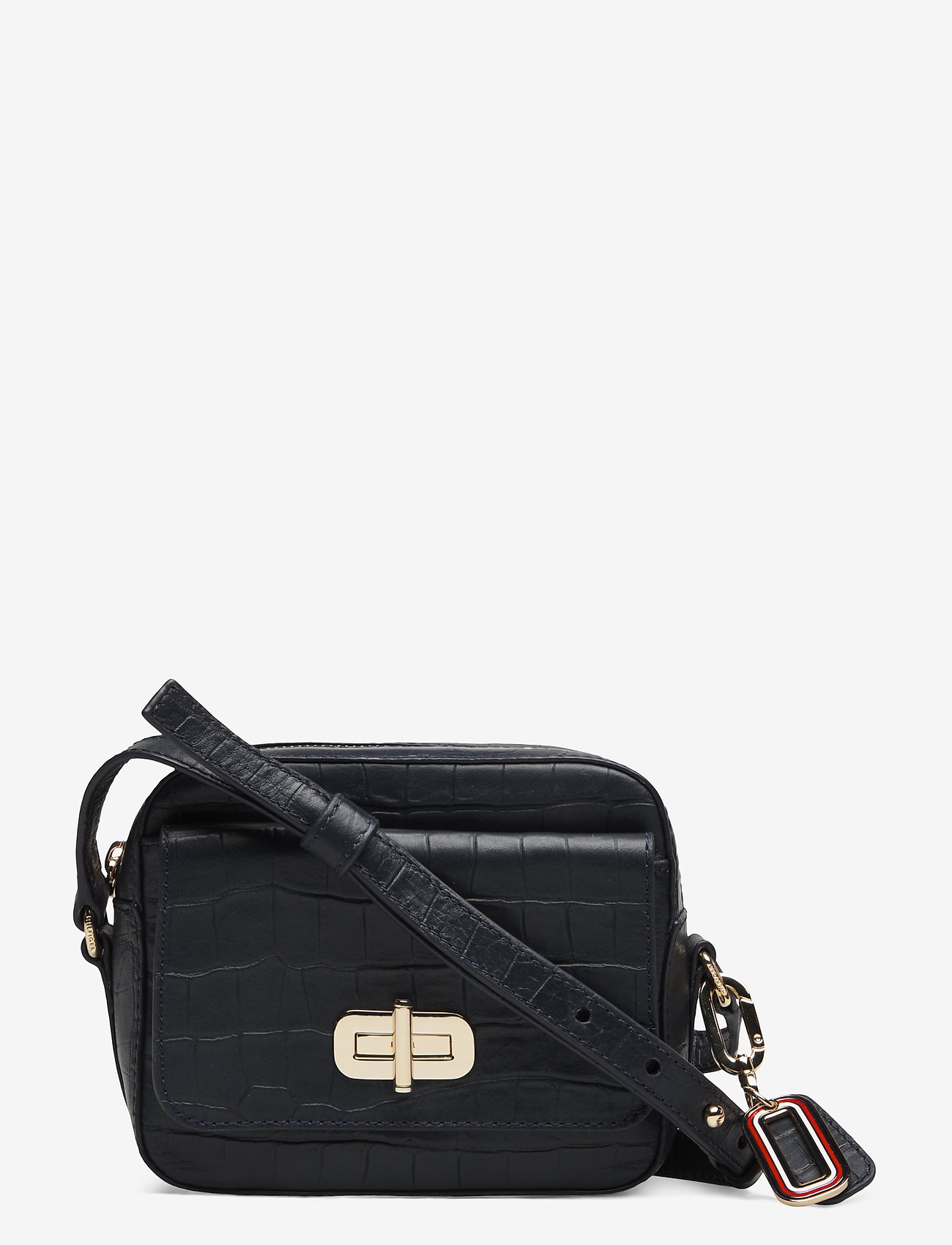 Tommy Hilfiger - CANVAS MIX CAMERA BAG CROCO - sky captain - 0