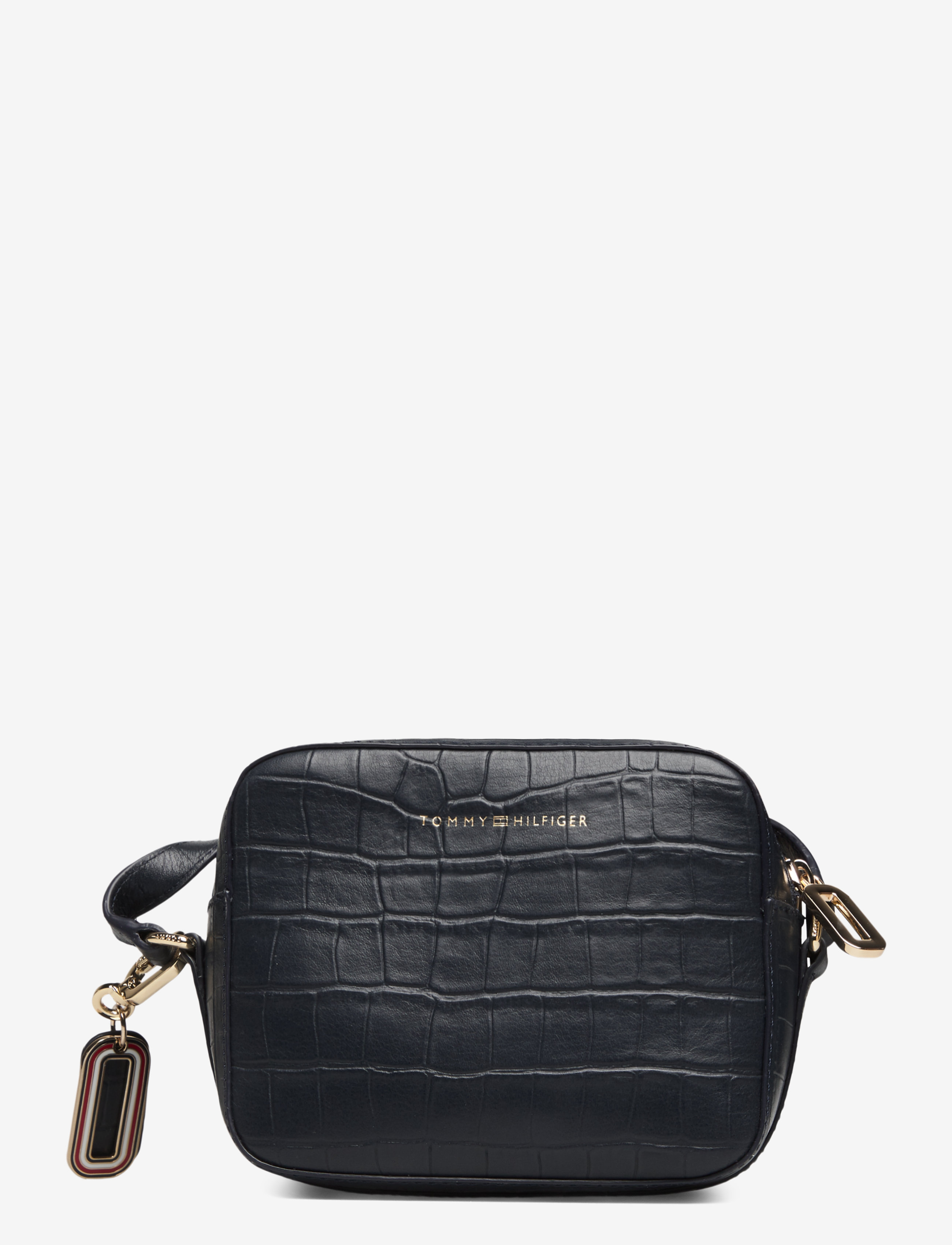 Tommy Hilfiger - CANVAS MIX CAMERA BAG CROCO - sky captain - 1