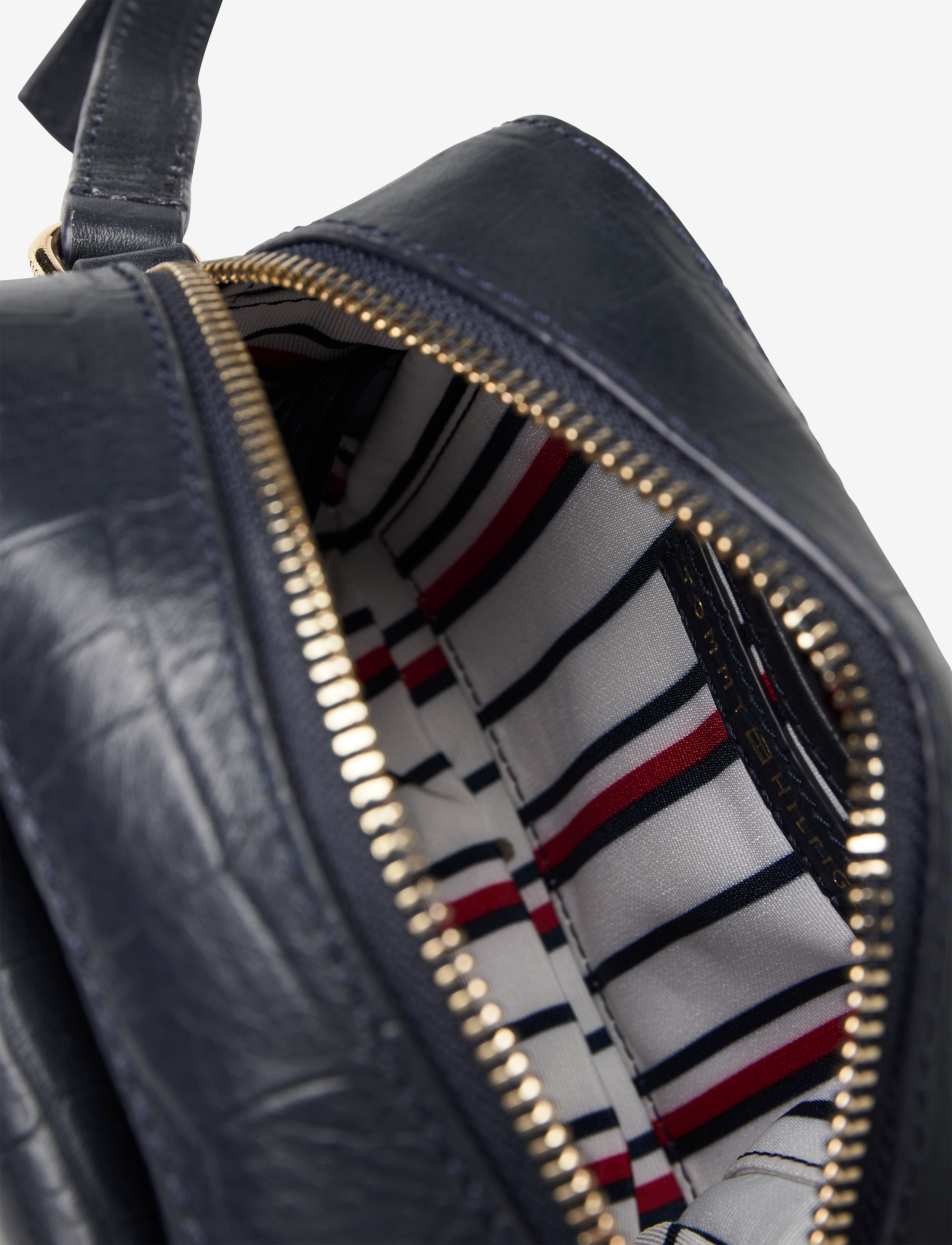 Tommy Hilfiger - CANVAS MIX CAMERA BAG CROCO - sky captain - 3