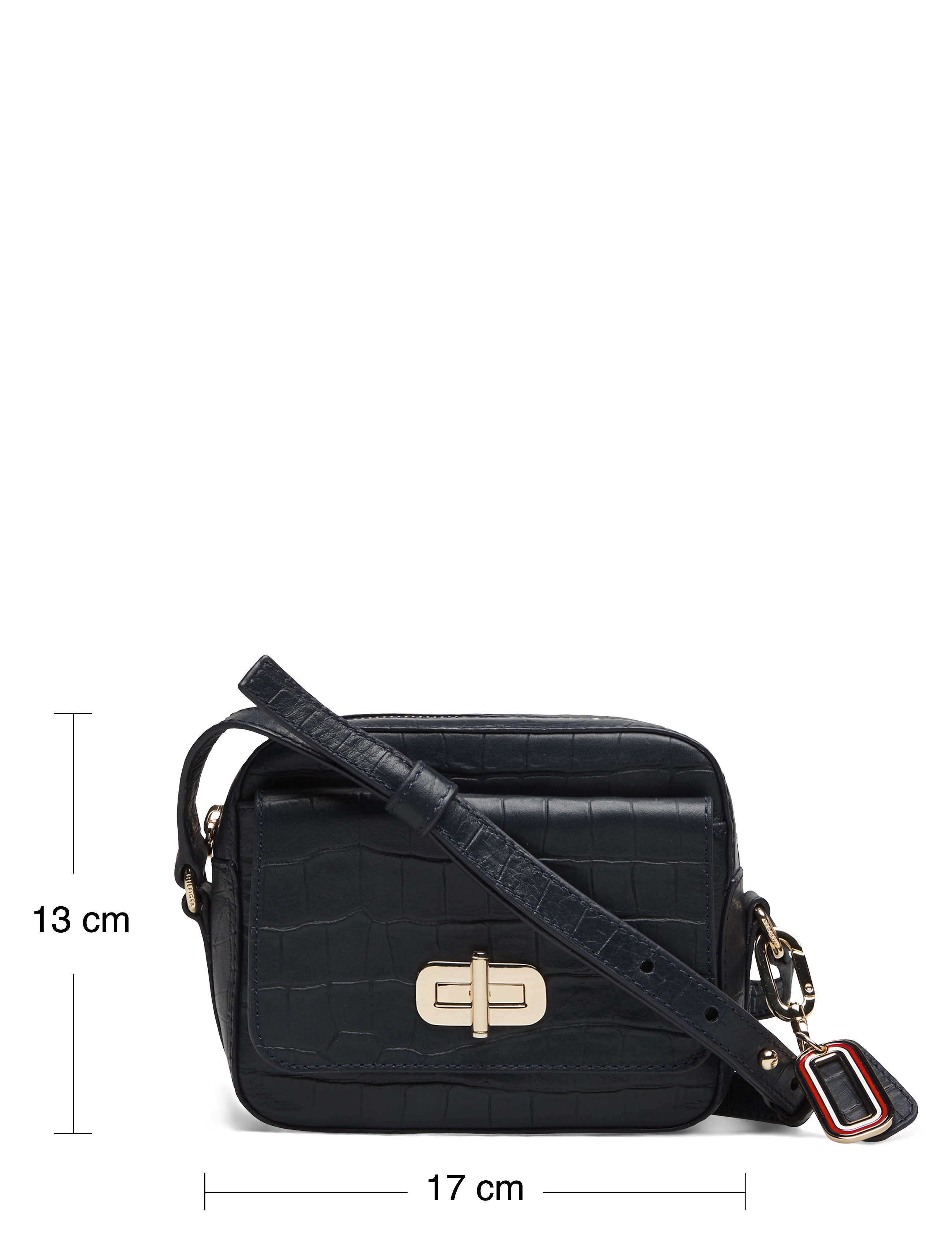 Tommy Hilfiger - CANVAS MIX CAMERA BAG CROCO - sky captain - 4