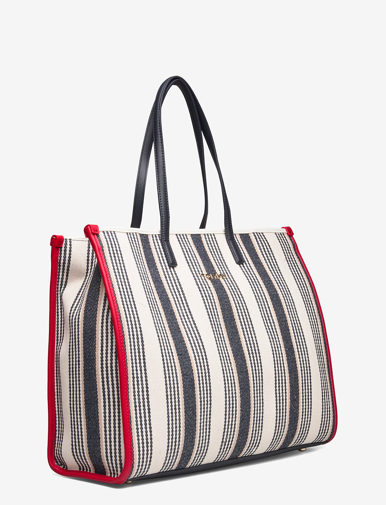 Tommy Hilfiger - TOMMY BEACH BAG STRI - black / white mix - 2
