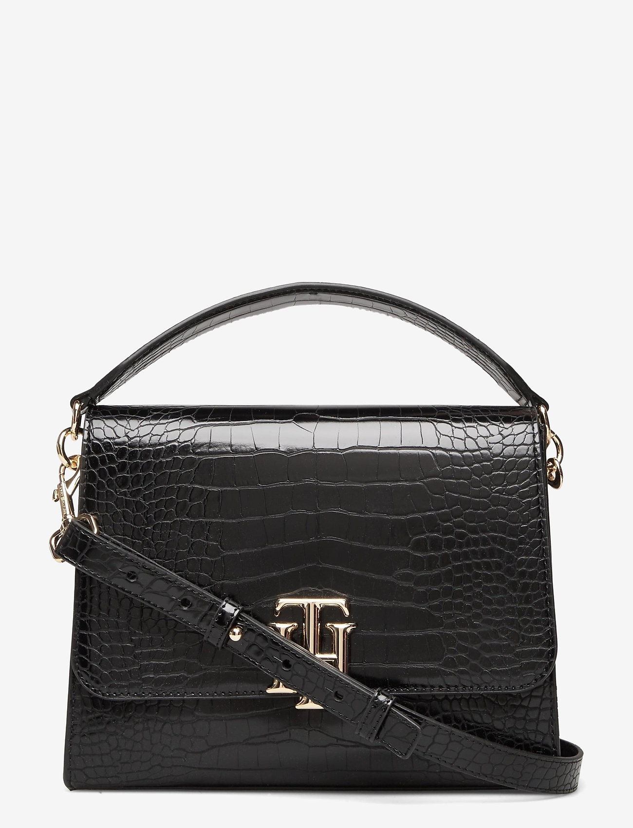 Tommy Hilfiger - TH LOCK SATCHEL CROCO - black croco - 0