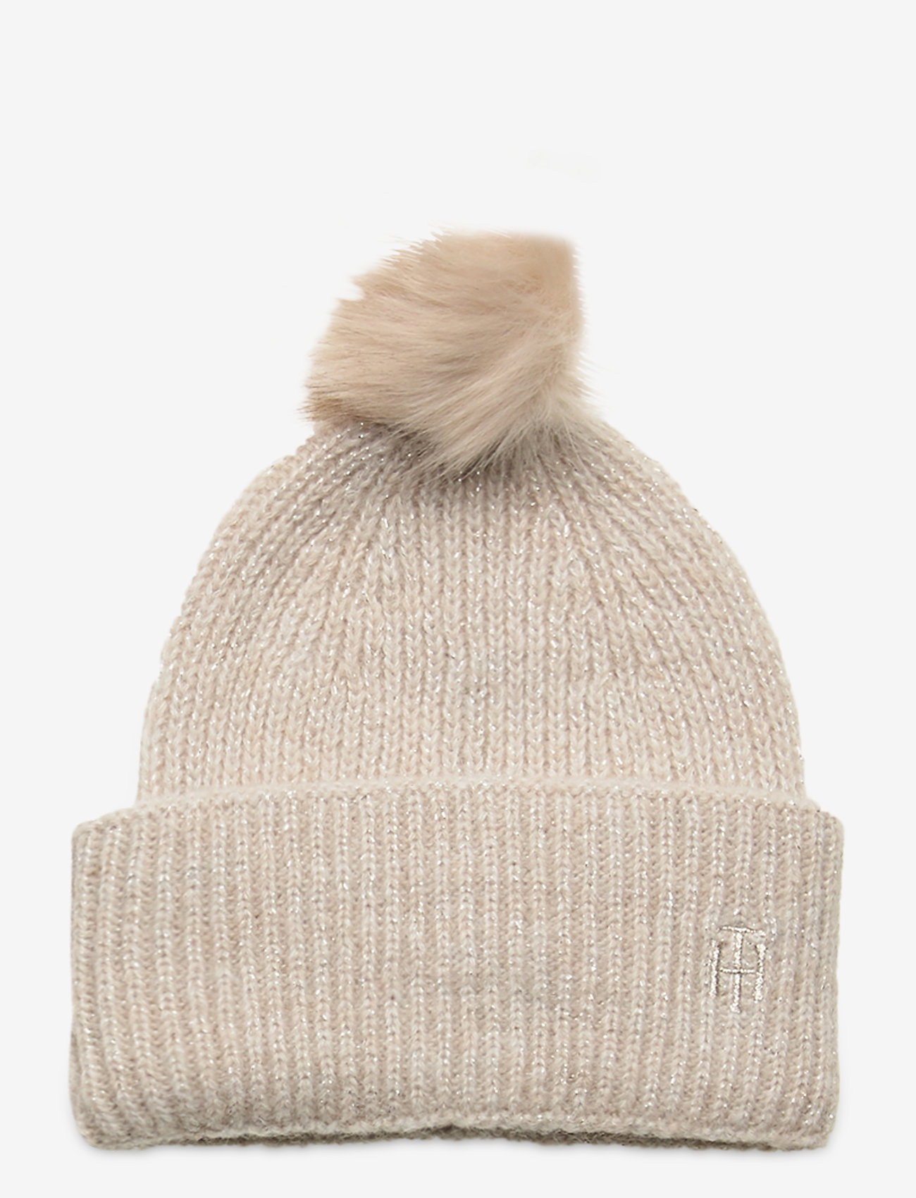 Tommy Hilfiger - TH EFFORTLESS POM POM BEANIE - oatmeal - 1