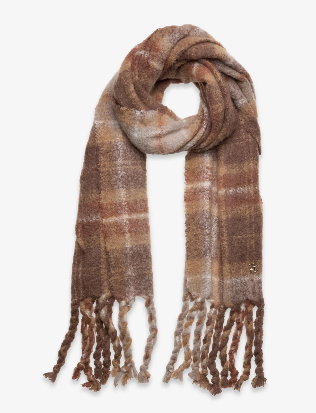Tommy Hilfiger - TOMMY CHECK SCARF - winter scarves - classic khaki - 0