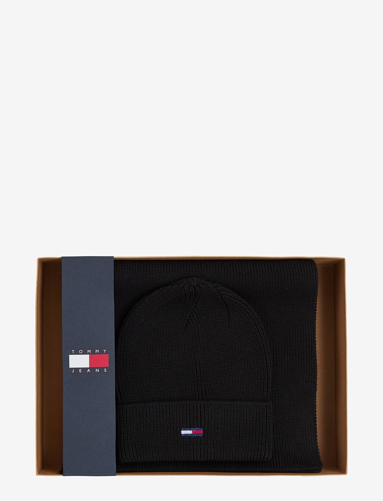 Tommy Hilfiger - TJW FLAG BEANIE AND SCARF - hatter & luer - black - 0