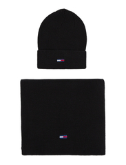 Tommy Hilfiger - TJW FLAG BEANIE AND SCARF - hatter & luer - black - 1