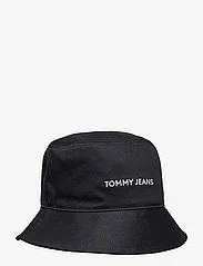 Tommy Hilfiger - TJW LINEAR LOGO BUCKET HAT - kibirėlio formos kepurės - black - 0