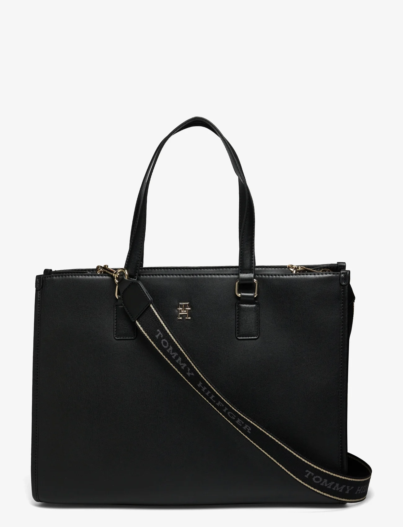 Tommy Hilfiger - TH MONOTYPE TOTE - tote bags - black - 0