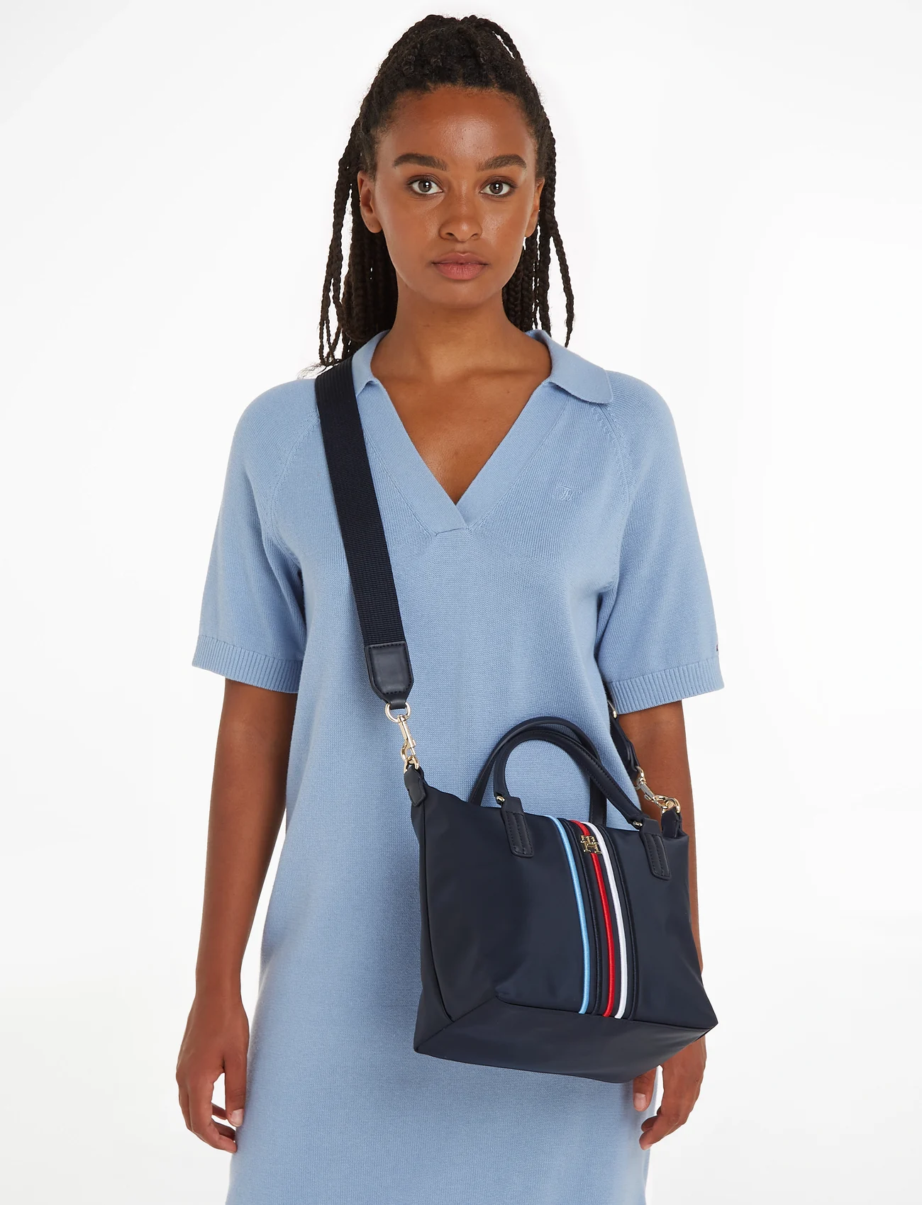 Tommy Hilfiger - POPPY SMALL TOTE CORP - konfirmation - space blue - 0