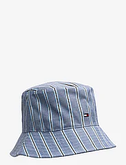 Tommy Hilfiger - ESSENTIAL FLAG BUCKET HAT - czapki i kapelusze - space blue stripes - 0