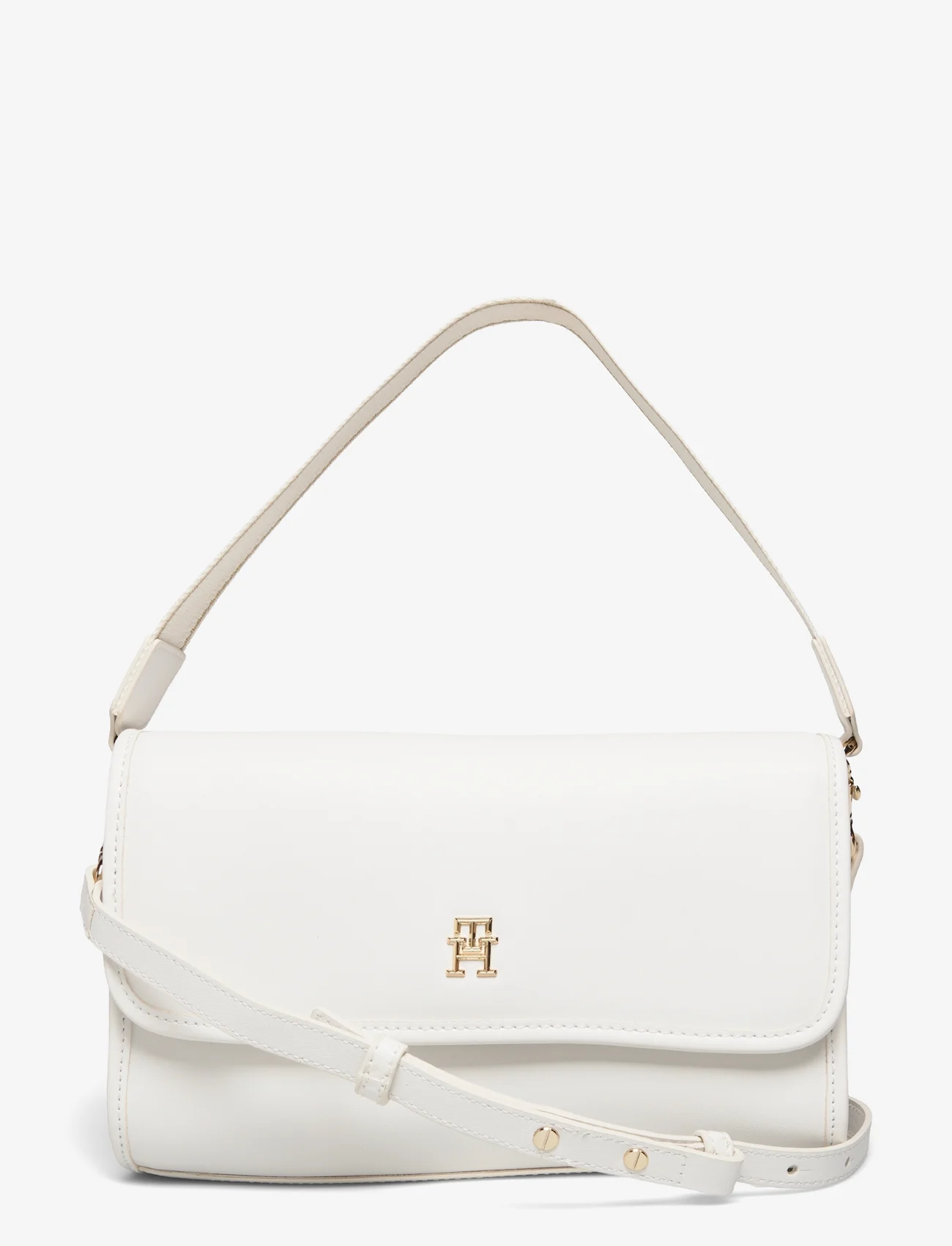 Tommy Hilfiger - TH MONOTYPE SHOULDER BAG - party wear at outlet prices - ecru - 0