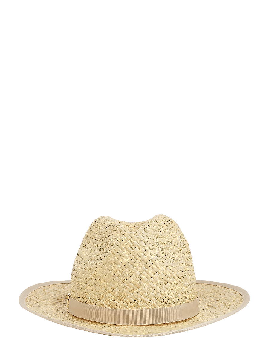 Tommy Hilfiger - TH PREMIUM BEACH FEDORA - Õlgkübarad - sandalwood - 0