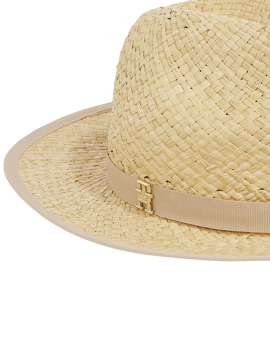 Tommy Hilfiger - TH PREMIUM BEACH FEDORA - Õlgkübarad - sandalwood - 1