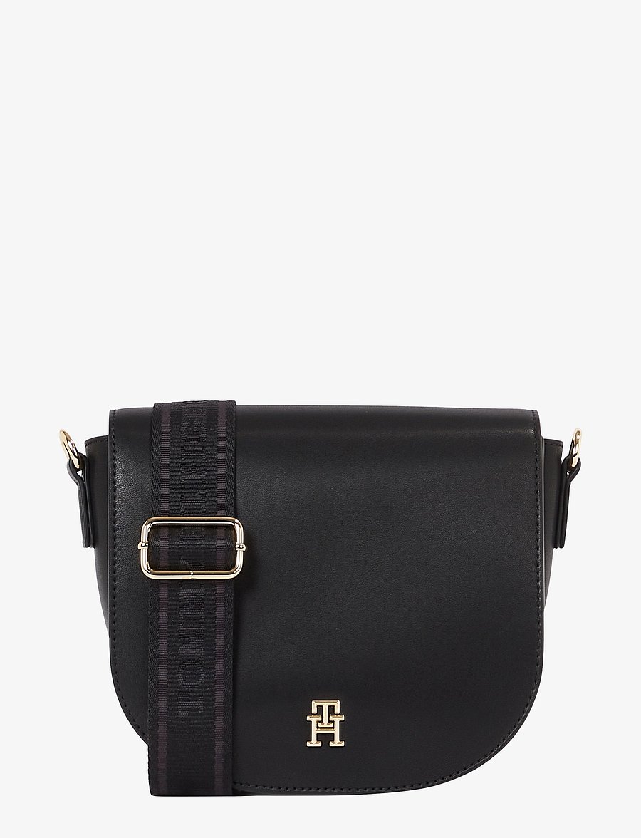 Tommy Hilfiger - TH LOGOTAPE SADDLE BAG - black - 1