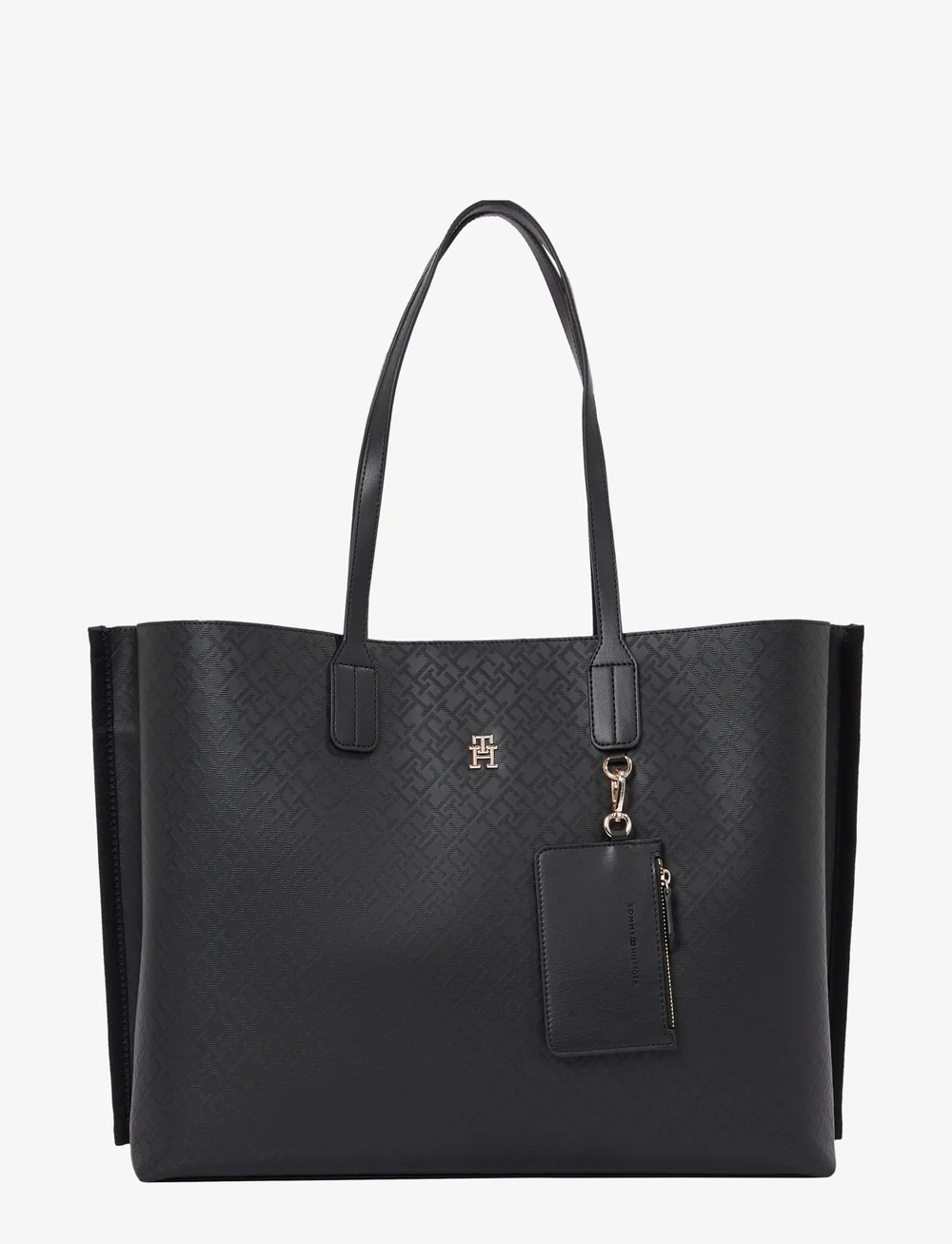 Tommy Hilfiger - TH DISTINCT TOTE MONO - shoppingväskor - black - 1
