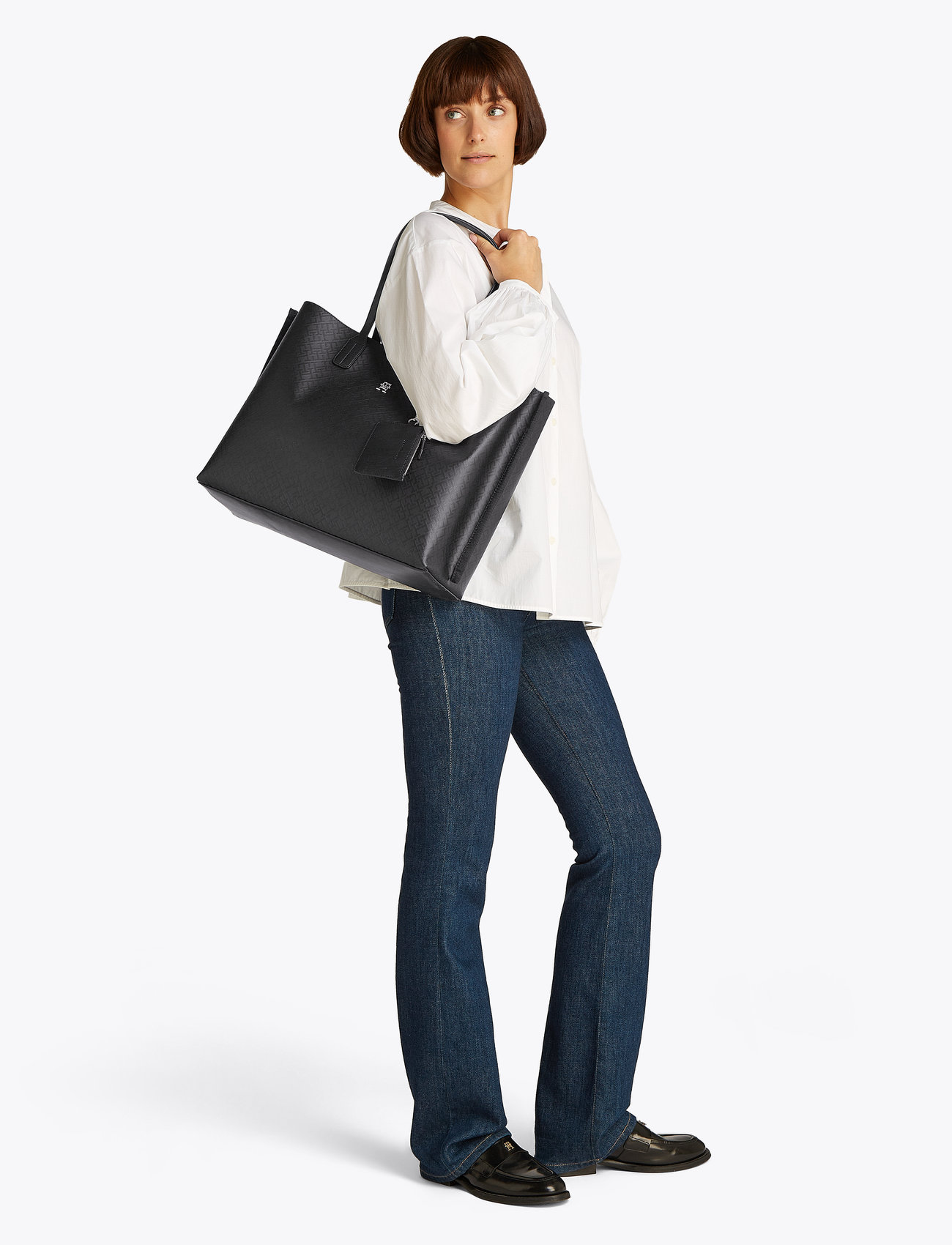Tommy Hilfiger - TH DISTINCT TOTE MONO - black - 1