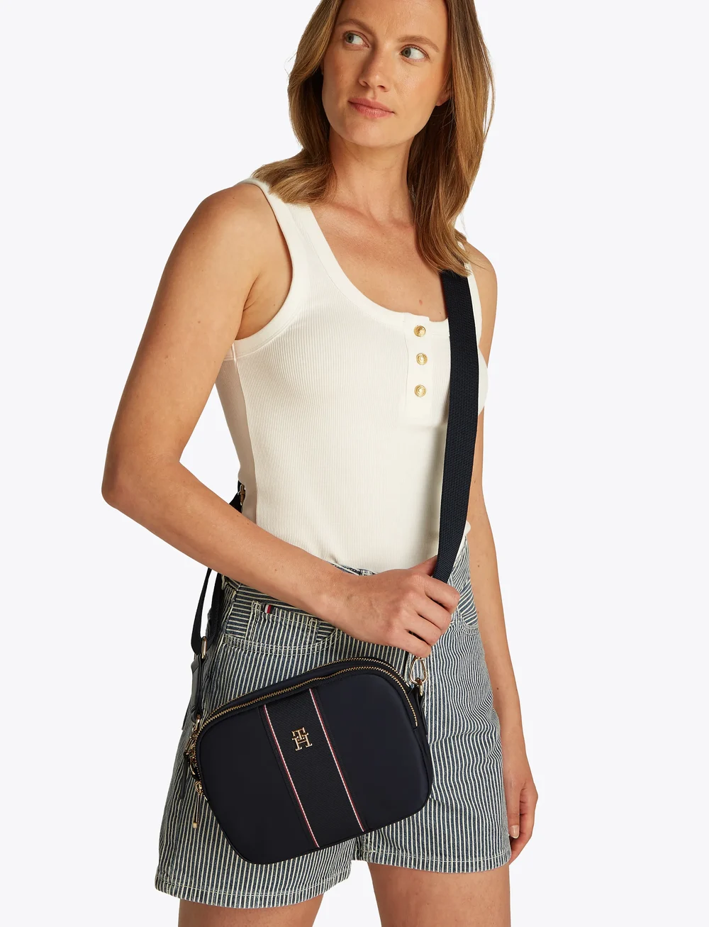 Tommy Hilfiger - POPPY CAMERA BAG CORP - crossbody bags - space blue corp - 1
