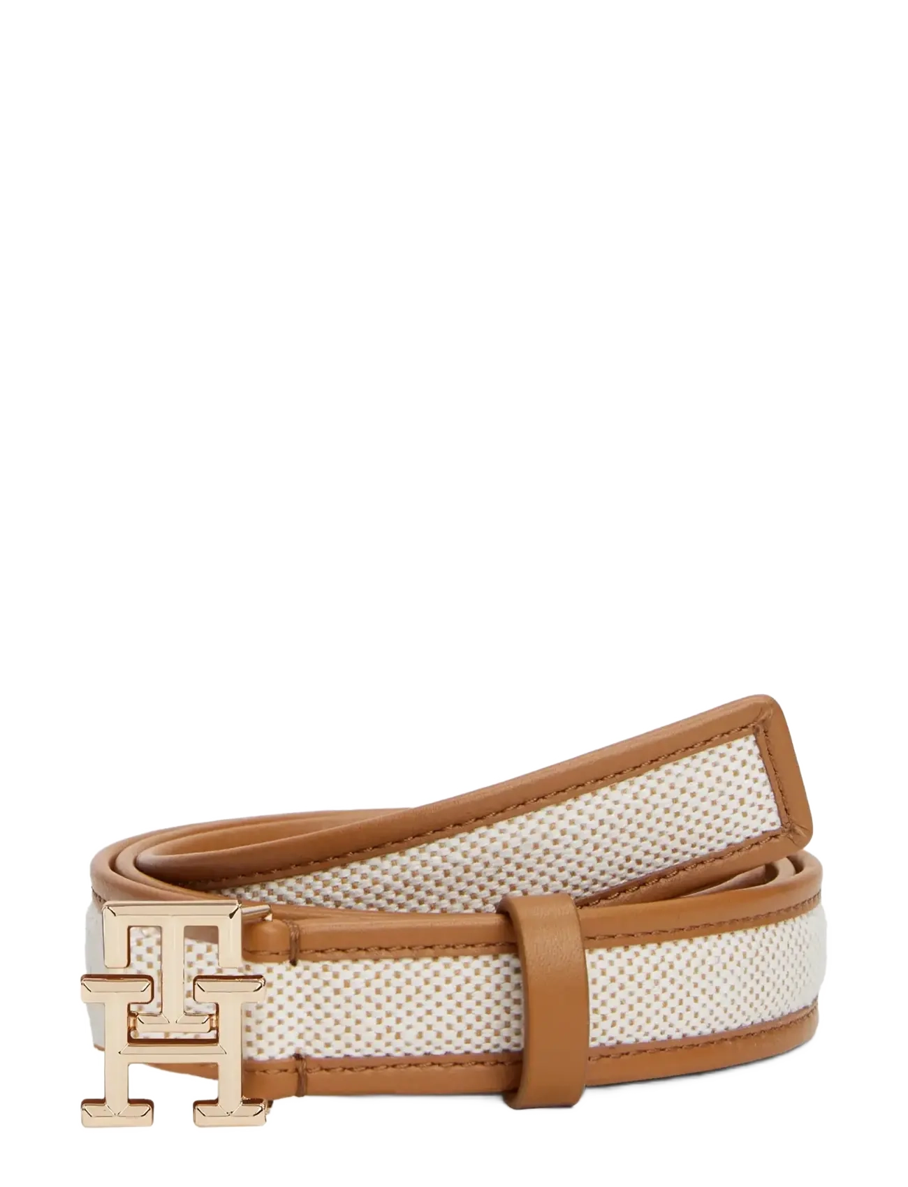 Tommy Hilfiger Th Logo 2.5 Canvas, 85, Brown, Belts > Casual Belt, Dame