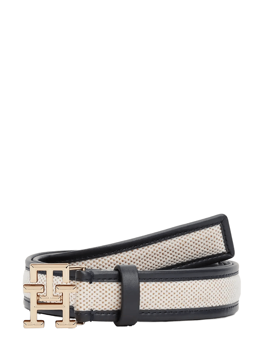 Tommy Hilfiger - TH LOGO 2.5 CANVAS - ledergürtel - space blue - 0