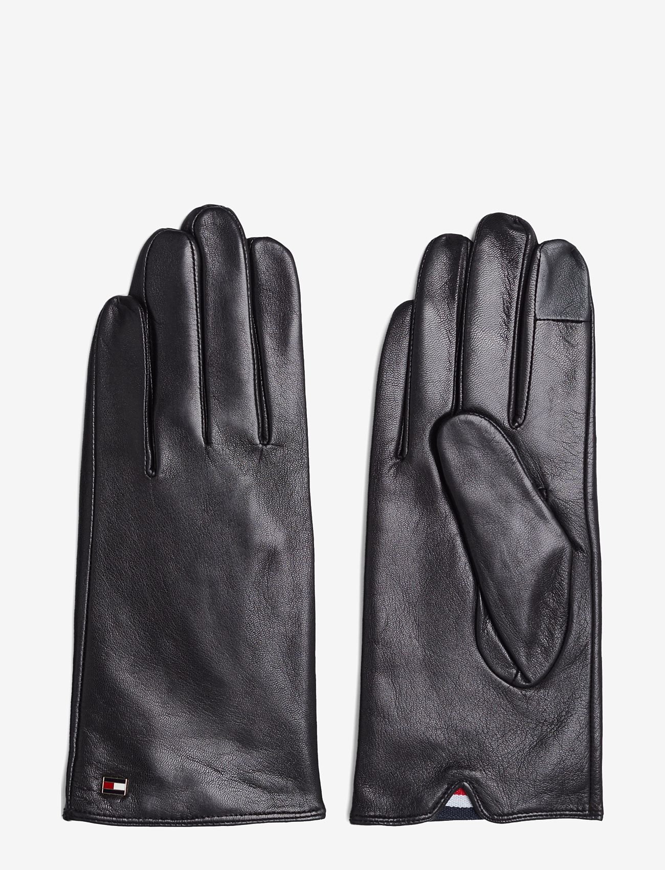 Tommy Hilfiger - ESSENTIAL FLAG LEATHER GLOVES - black - 0
