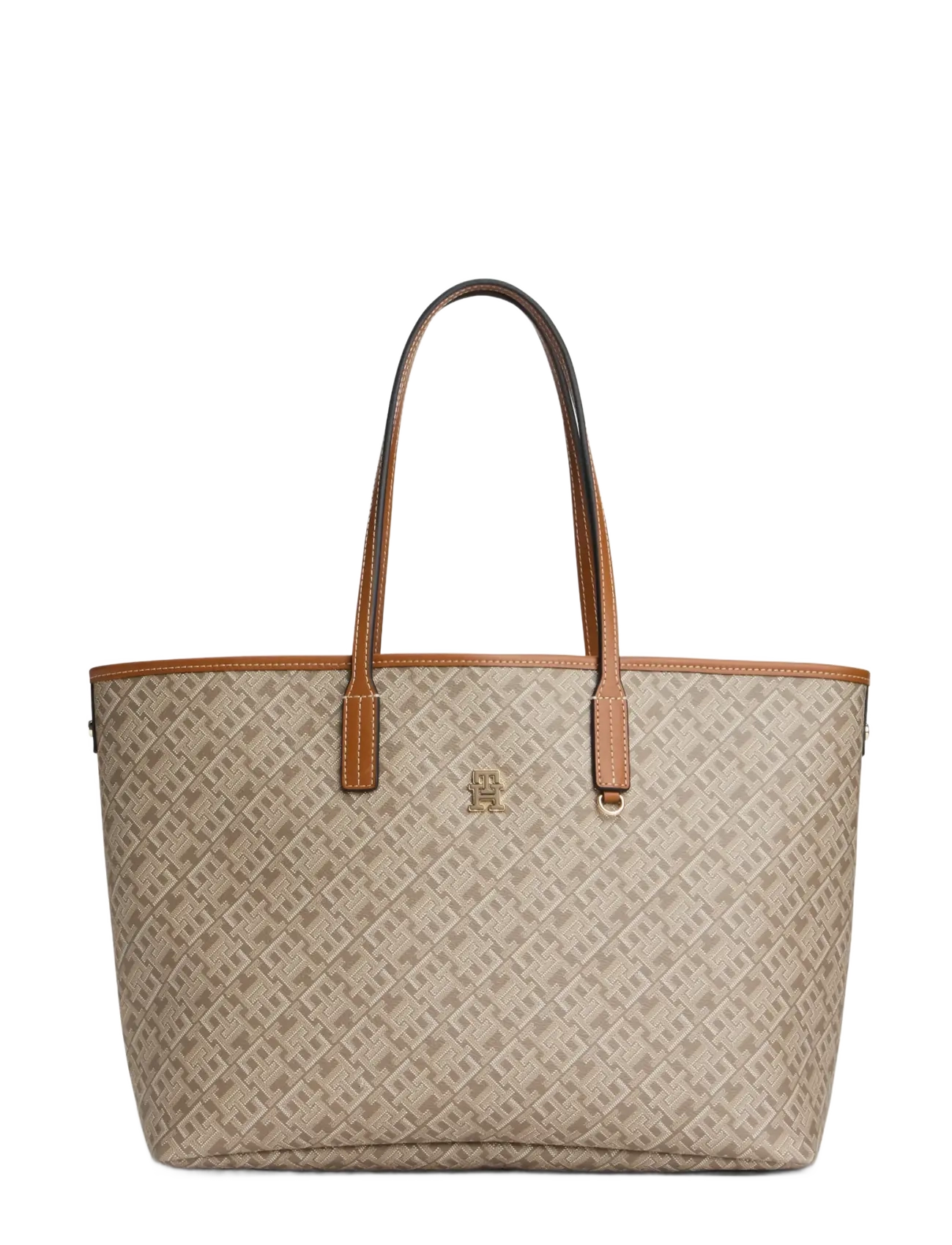 Tommy Hilfiger TH MONOPLAY TOTE LE - Taschen - NEUTRAL MIX / beige