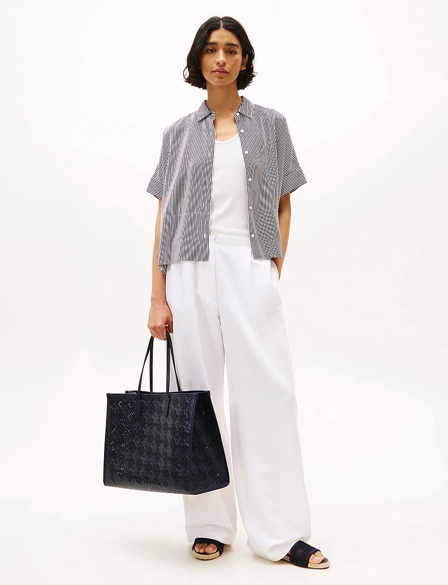 Tommy Hilfiger - TH CITY TOTE MONO - cabas - space blue - 0