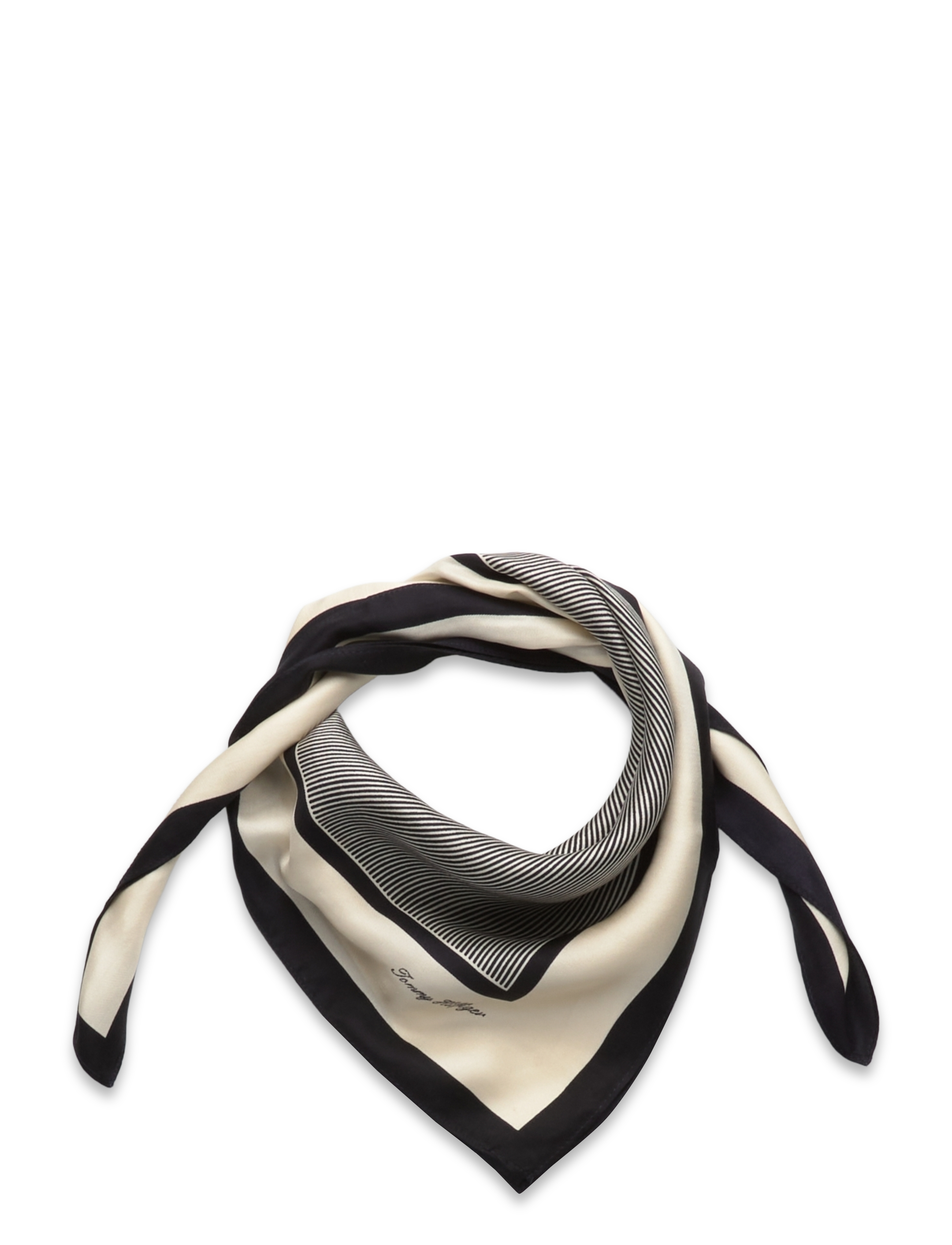 Tommy Hilfiger TH ELEVATED FLAG SILK SQUARE - Accessoires - ITHICA CLASSIC SPACE BLUE / black