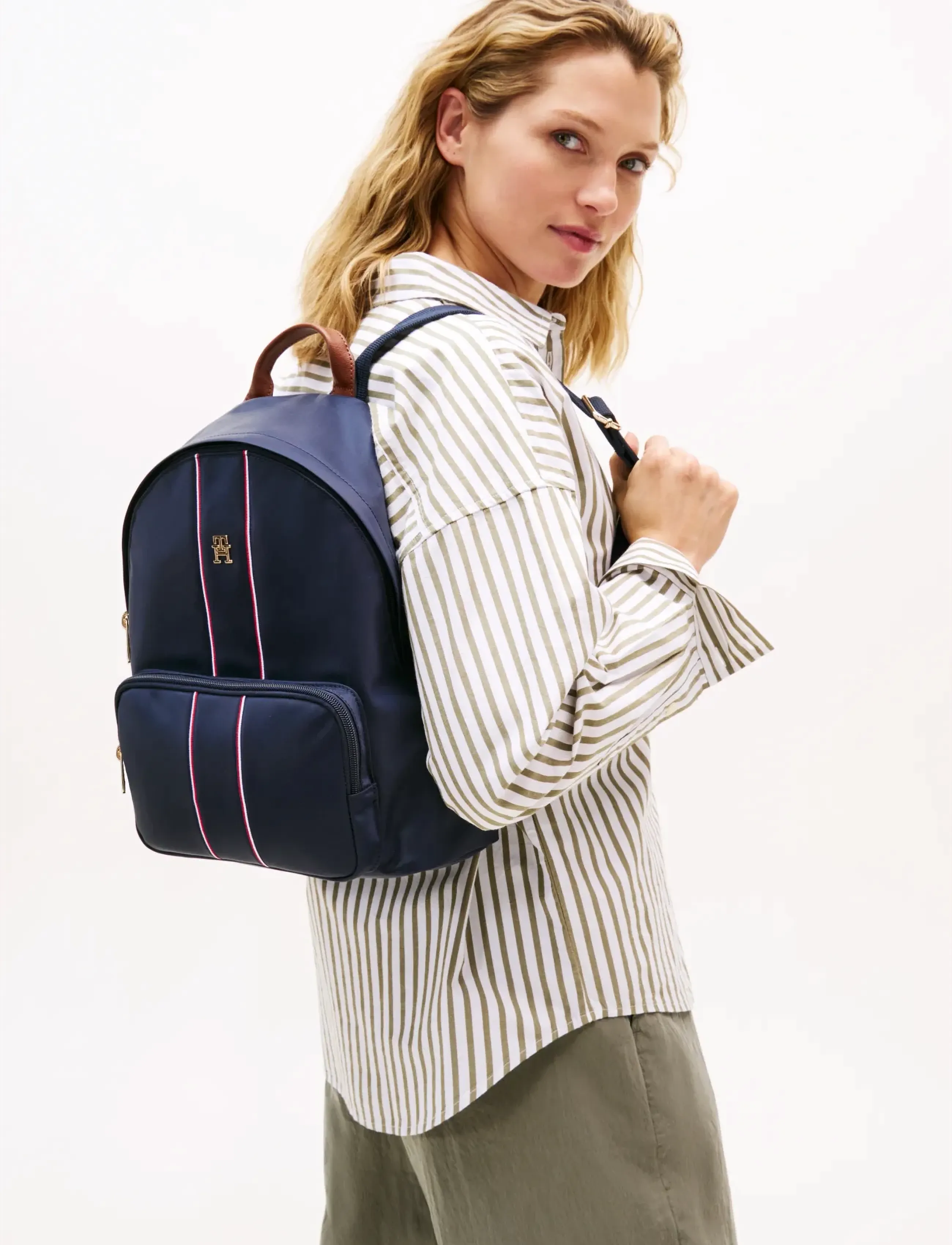 Tommy Hilfiger POPETTE DOME BACKPACK CORP - Bags - SPACE BLUE CORP / navy