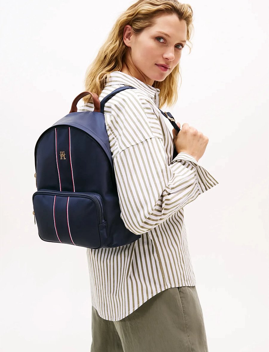 Tommy Hilfiger - POPETTE DOME BACKPACK CORP - rucksäcke - space blue corp - 0