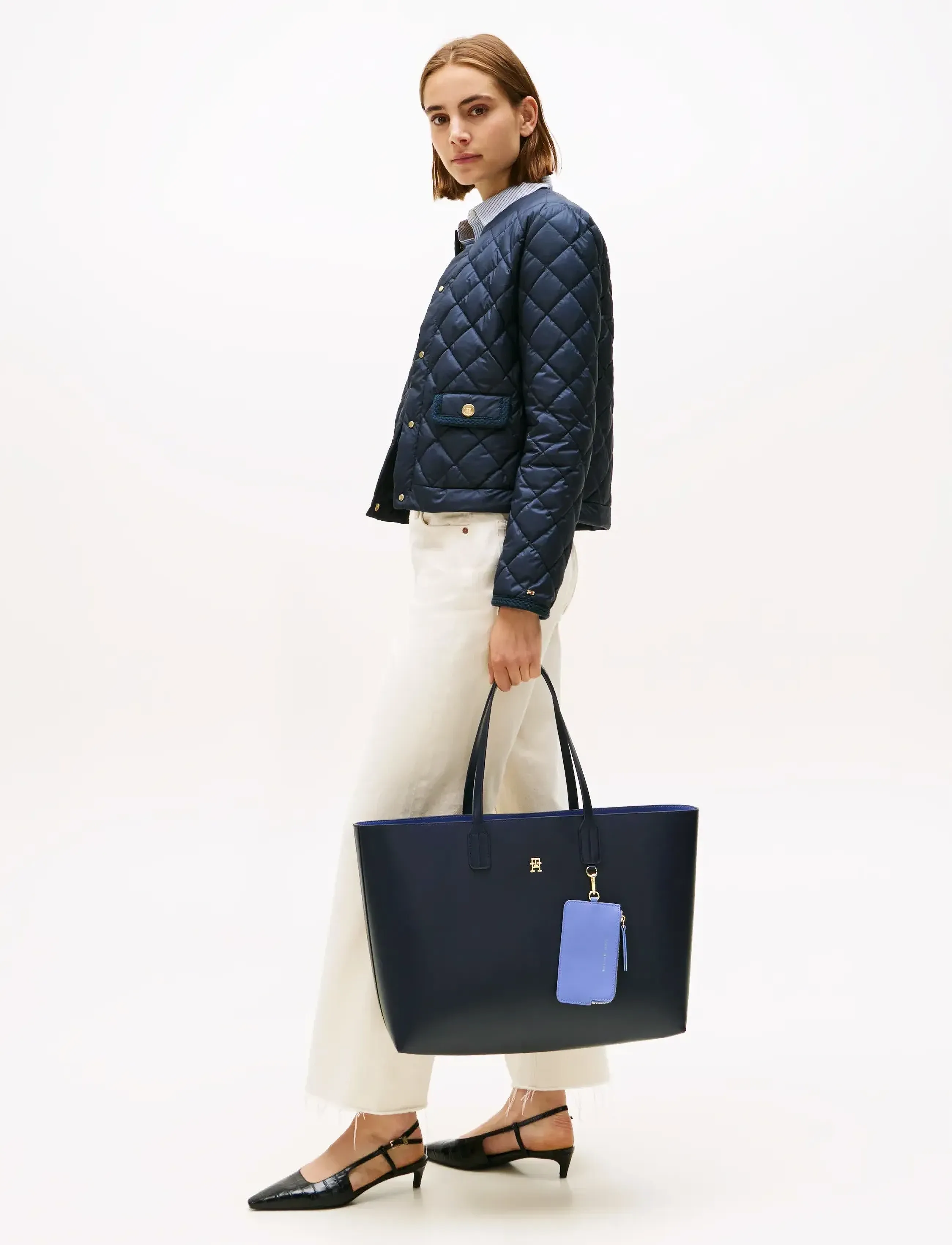 Tommy Hilfiger Th Icon Tote, Kvinder, Tote Bag, Navy, Str: ONE SIZE