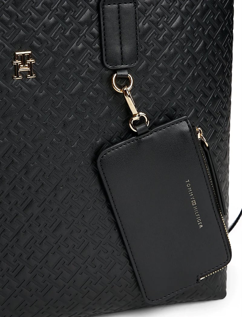 Tommy Hilfiger - TH ICON SATCHEL MONO - tote bags - black - 3