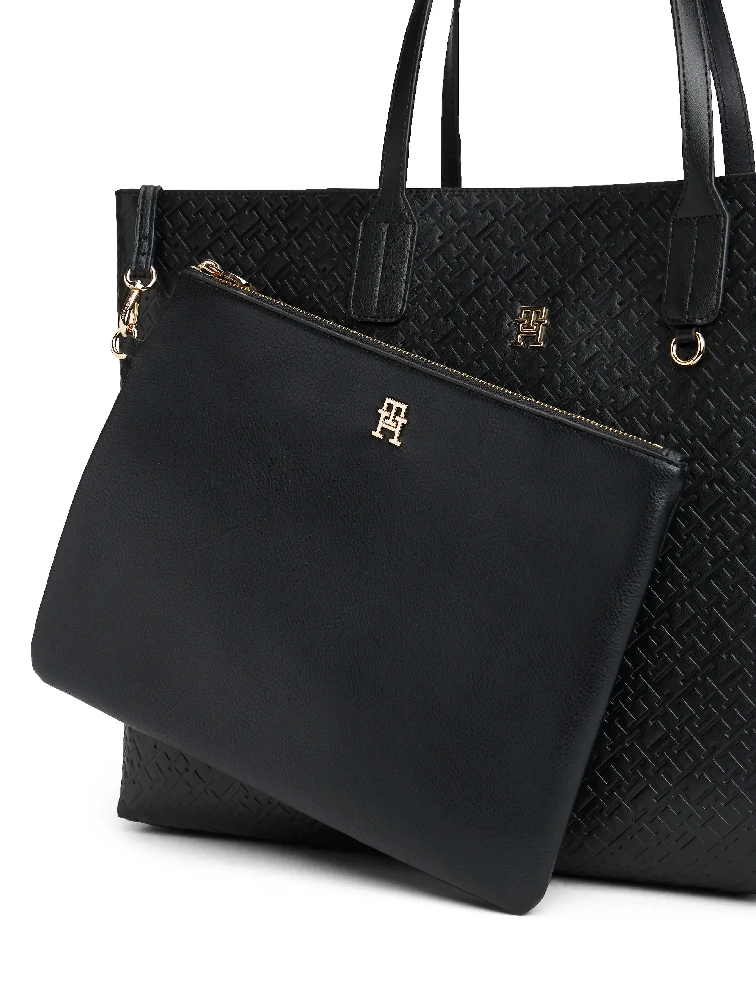 Tommy Hilfiger - TH ICON TOTE MONO - ietilpīgas somas - black - 4