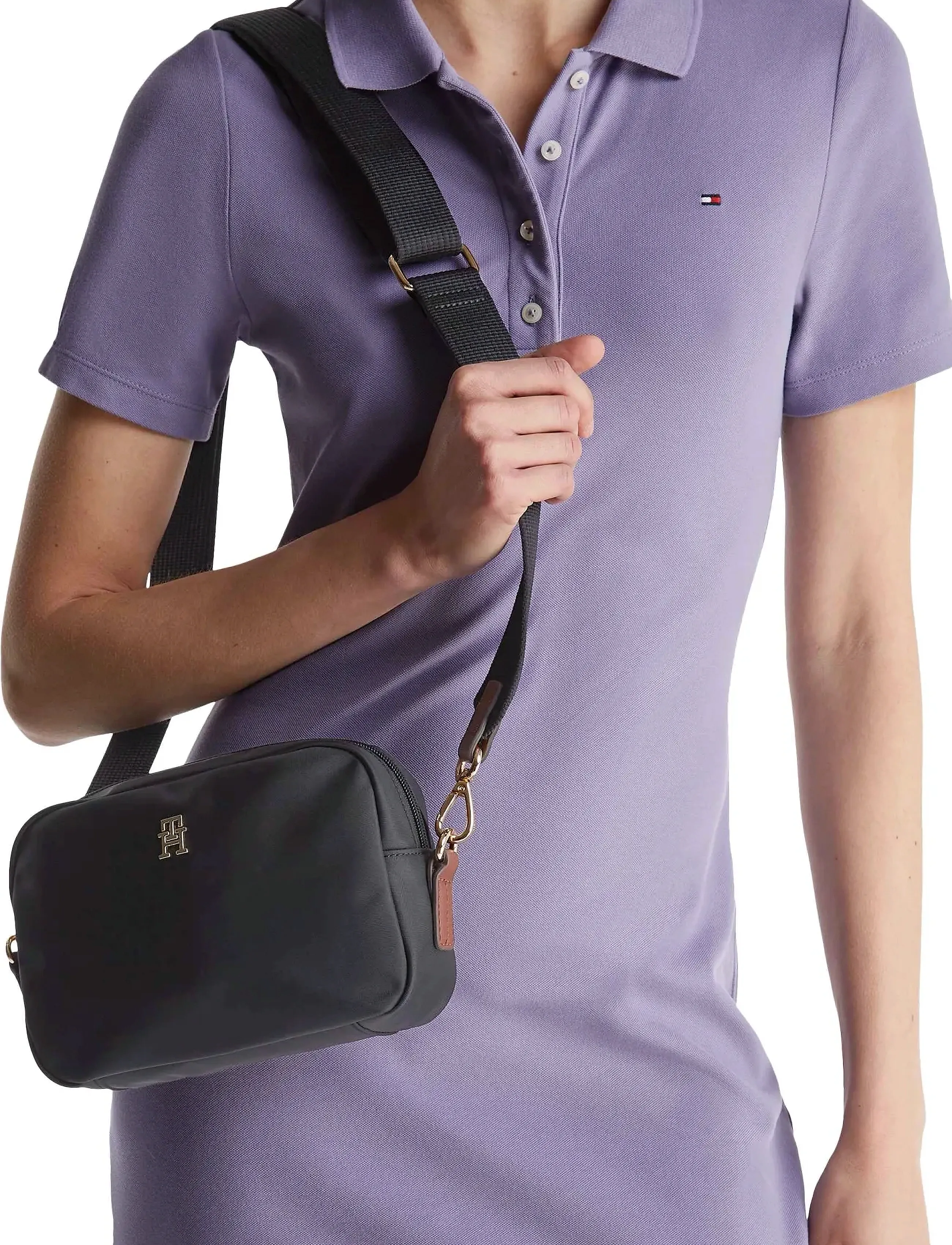 Tommy Hilfiger Popette Camera Bag, Kvinder, Kamerataske, Sort, Str: ONE SIZE