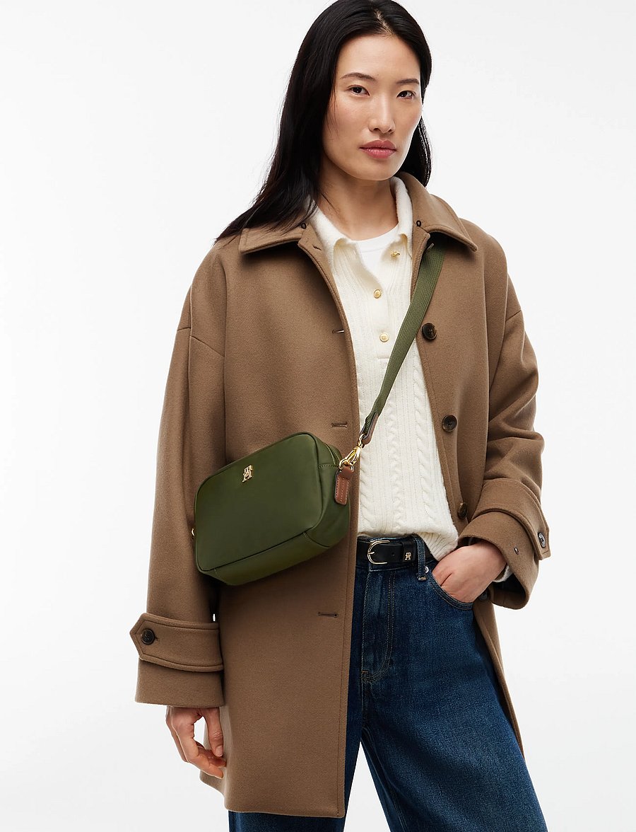 Tommy Hilfiger - POPETTE CAMERA BAG - crossbody bags - dark olive - 0