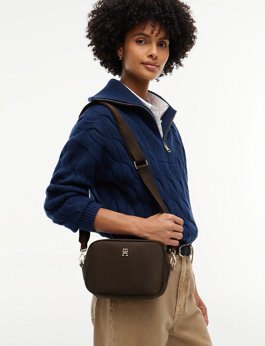Tommy Hilfiger - POPETTE CAMERA BAG - crossbody bags - fondant brown - 0