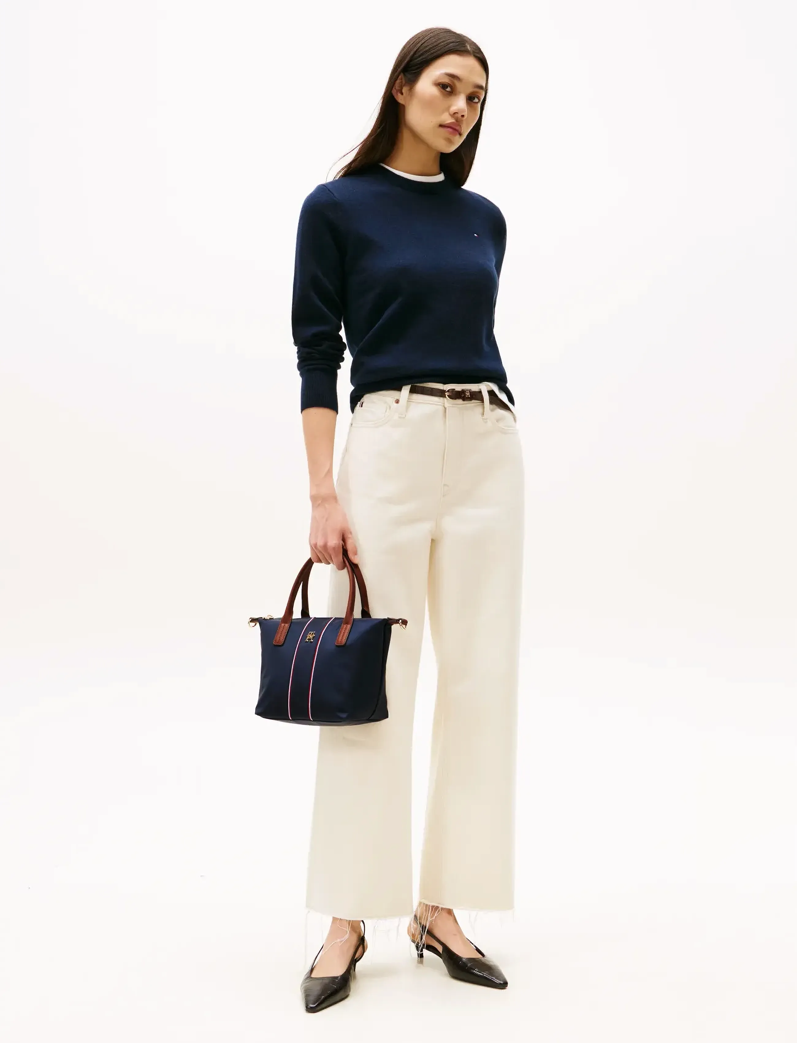Tommy Hilfiger POPETTE MINI TOTE CORP - Bags - SPACE BLUE CORP / navy