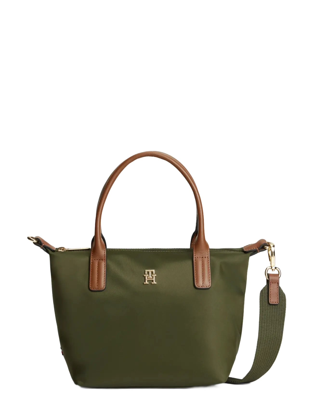 Tommy Hilfiger - POPETTE MINI TOTE - totes - dark olive - 1
